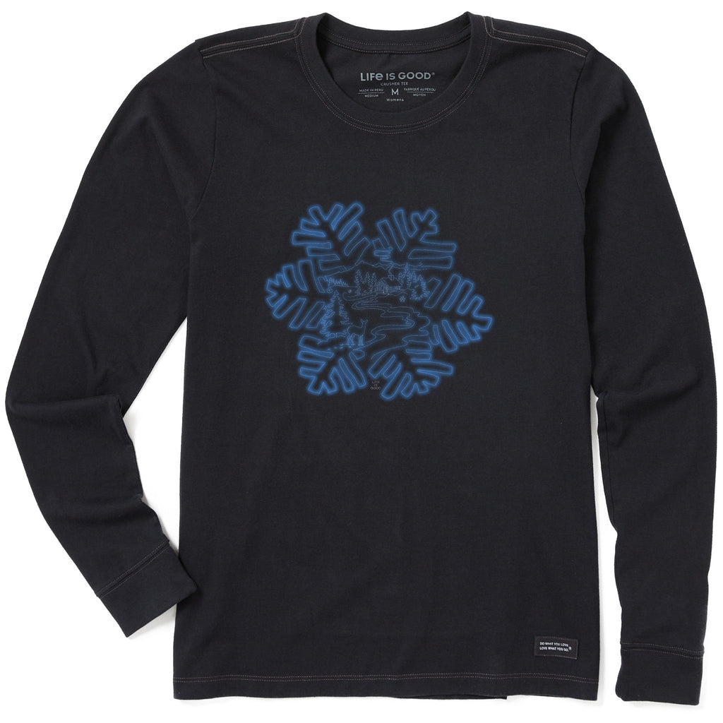 Women's Snowflake Cabin Long Sleeve Crusher Tee product image 1