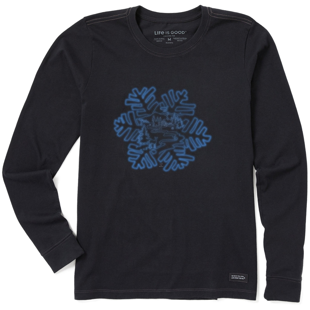 Women's Snowflake Cabin Long Sleeve Crusher Tee product image 1