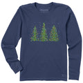 Women's Three Christmas Trees Long Sleeve Crusher Tee product image 1