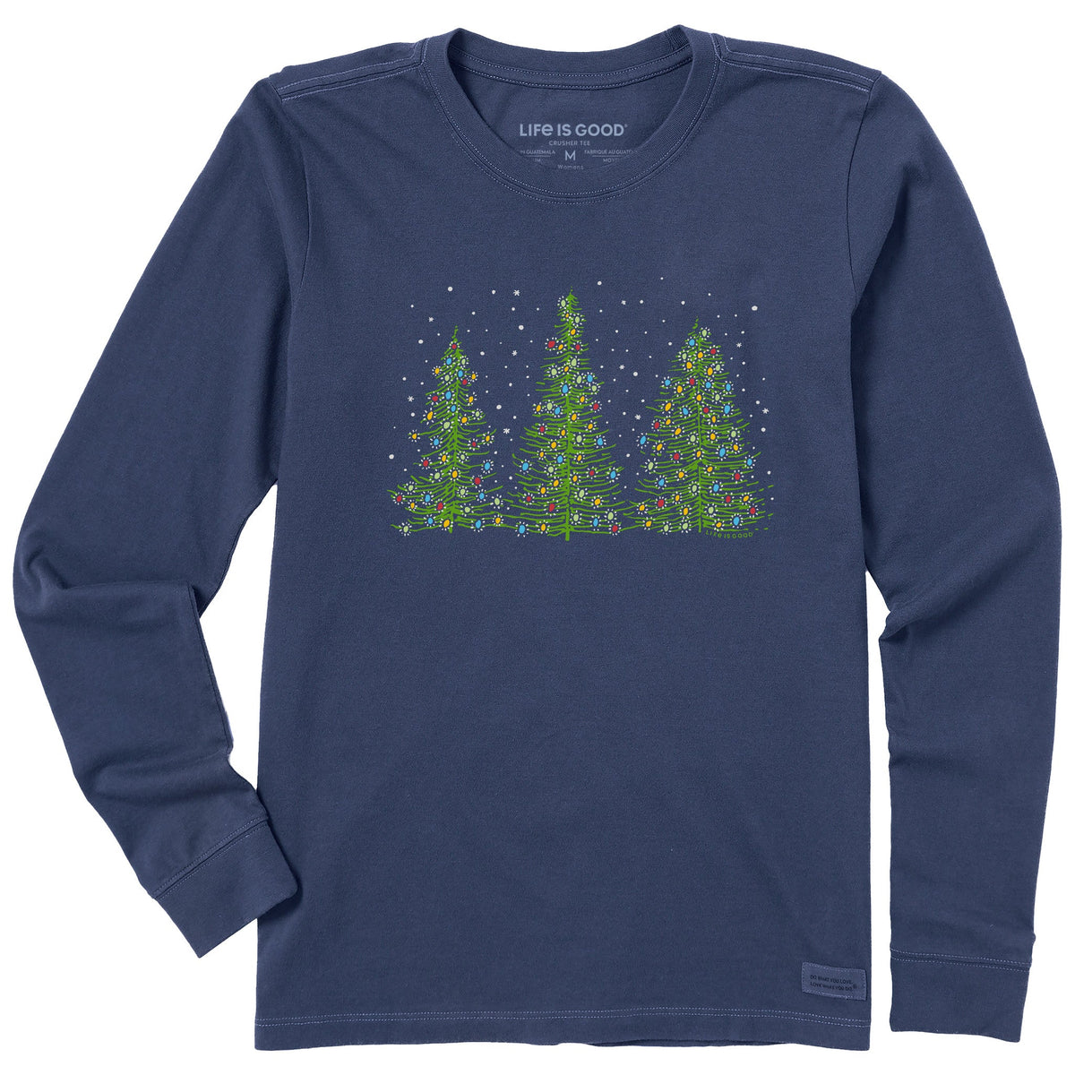 Women's Three Christmas Trees Long Sleeve Crusher Tee product image 1