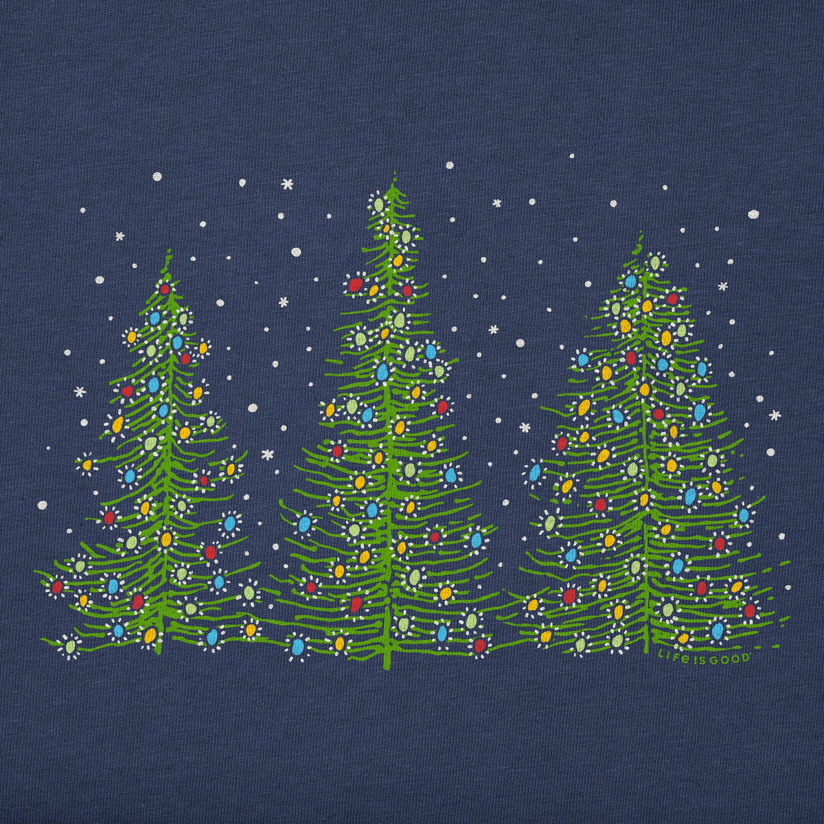 Women's Three Christmas Trees Long Sleeve Crusher Tee product image 2