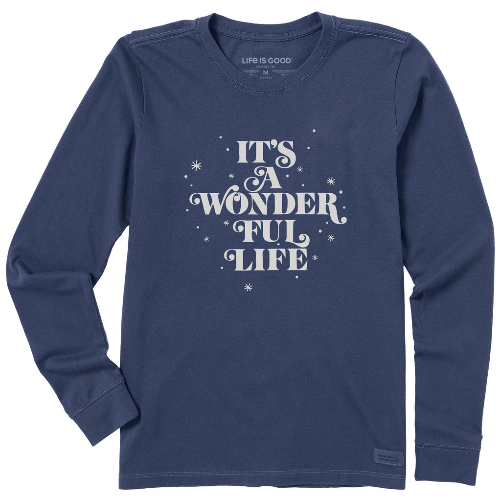 Women's It's a Wonderful Life Stack Long Sleeve Crusher Tee product image 1