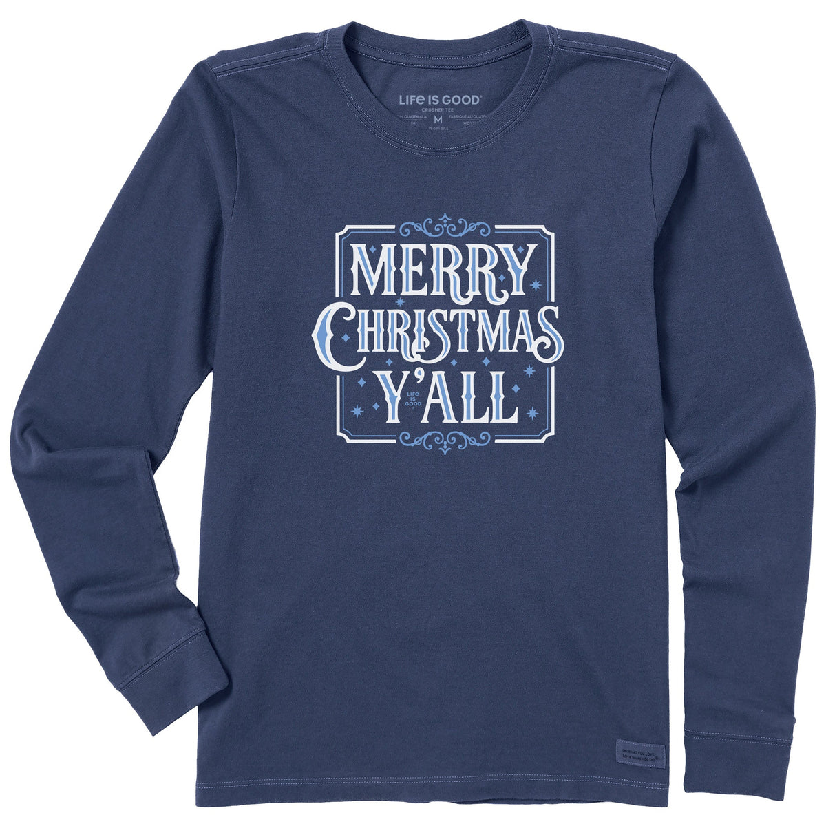 Women's Merry Christmas Yall Frame Long Sleeve Crusher Tee product image 1