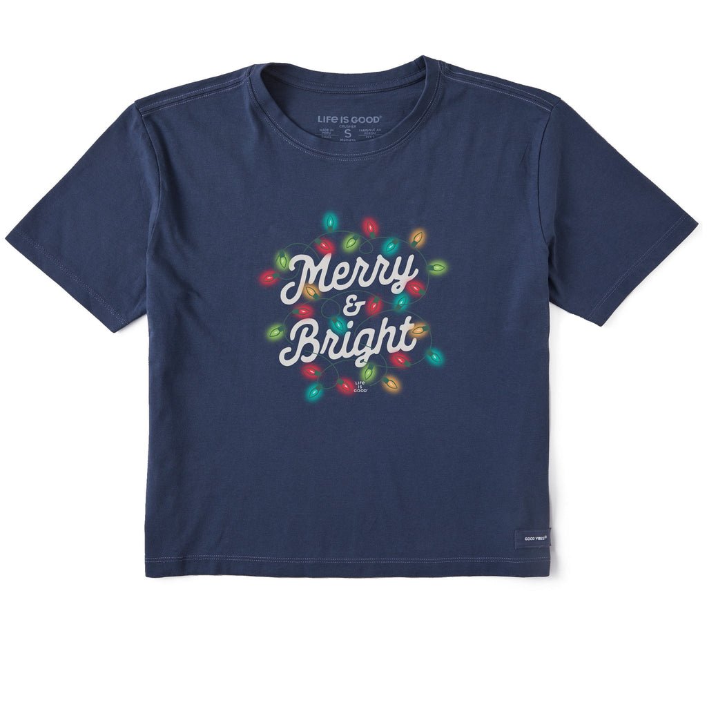 Women's Merry & Bright Lights Short Sleeve Crusher Boxy Tee product image 1
