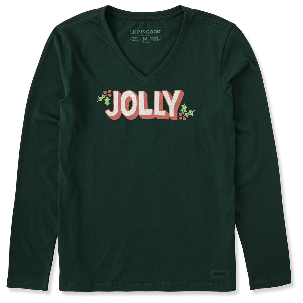 Women's Jolly with Holly Long Sleeve Crusher Vee product image 1