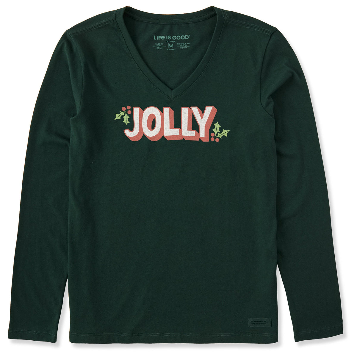 Women's Jolly with Holly Long Sleeve Crusher Vee product image 1