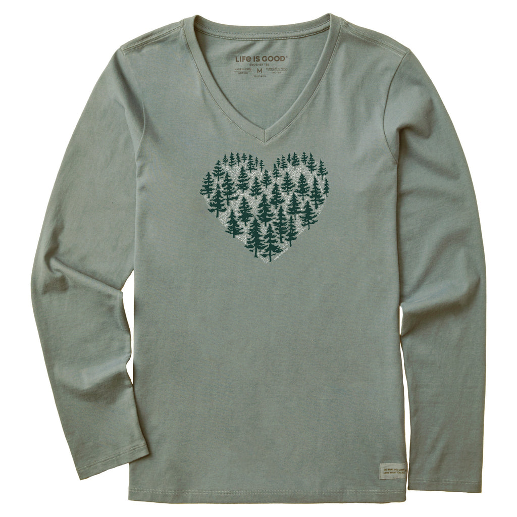 Women's Forest Heart Long Sleeve Crusher Vee product image 1