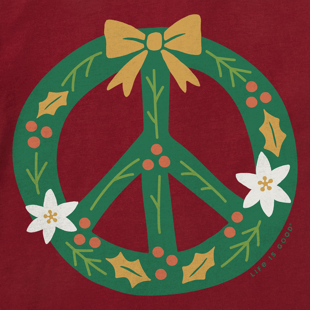 Women's Peace Wreath Long Sleeve Crusher Vee product image 2