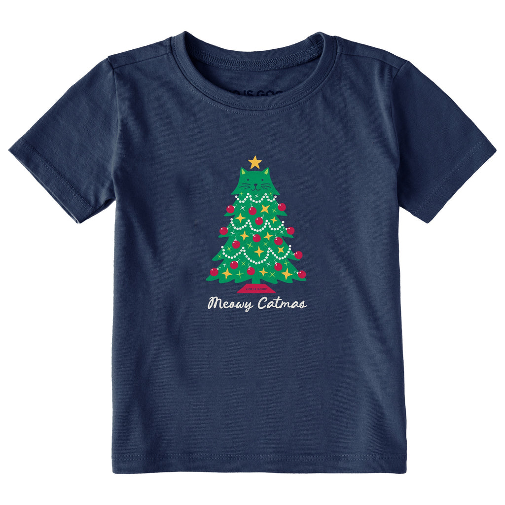 Toddler Meowy Catmas Cat Tree Short Sleeve Crusher Tee product image 1