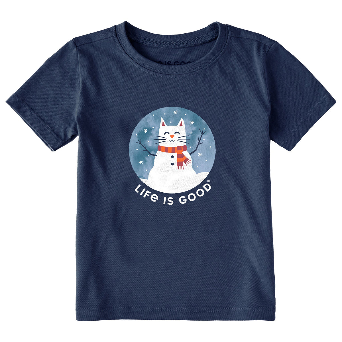 Toddler Snowman Cat Short Sleeve Crusher Tee product image 1