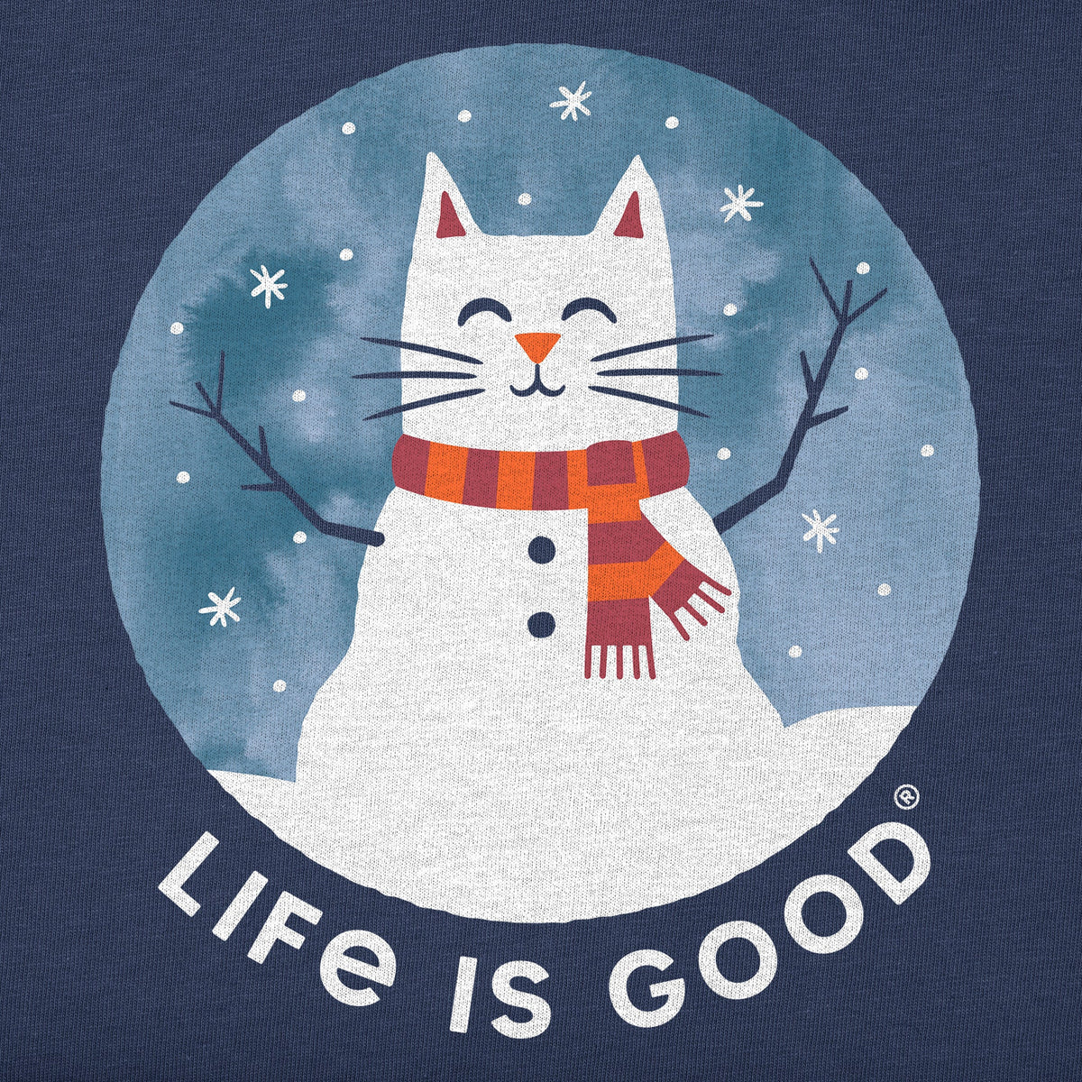 Toddler Snowman Cat Short Sleeve Crusher Tee product image 2