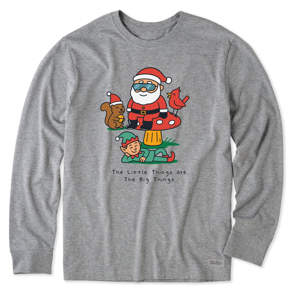 Men's Little Forest Santa Long Sleeve Crusher Tee product image 1