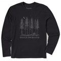 Men's Peace on Earth Trees Sparkle Long Sleeve Crusher Tee product image 1