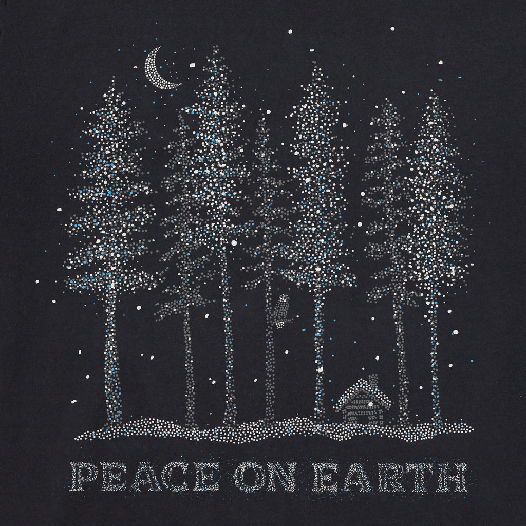 Men's Peace on Earth Trees Sparkle Long Sleeve Crusher Tee product image 2