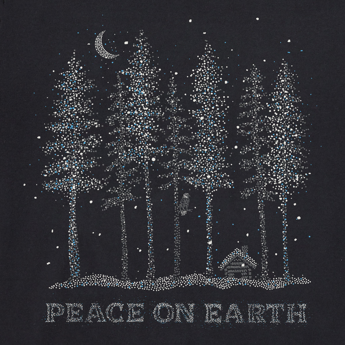 Men's Peace on Earth Trees Sparkle Long Sleeve Crusher Tee product image 2