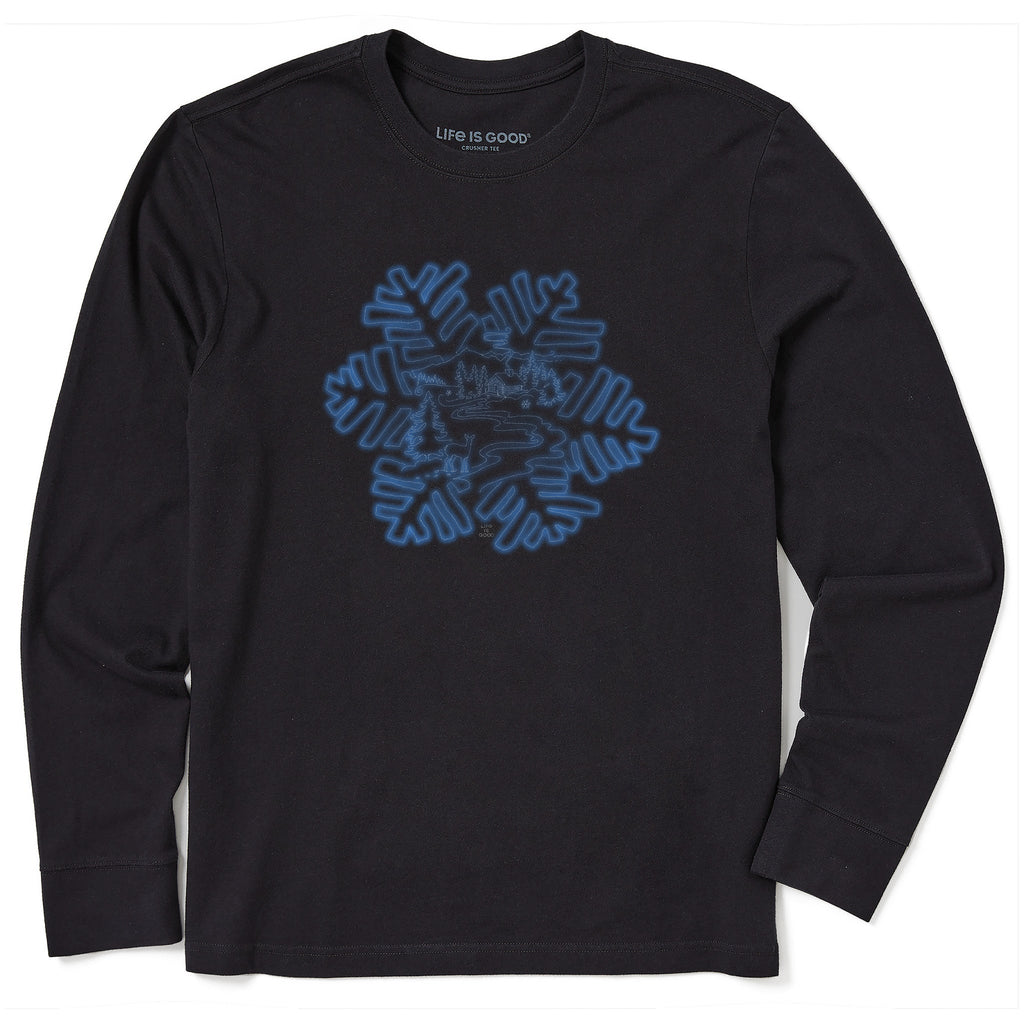Men's Snowflake Cabin Long Sleeve Crusher Tee product image 1