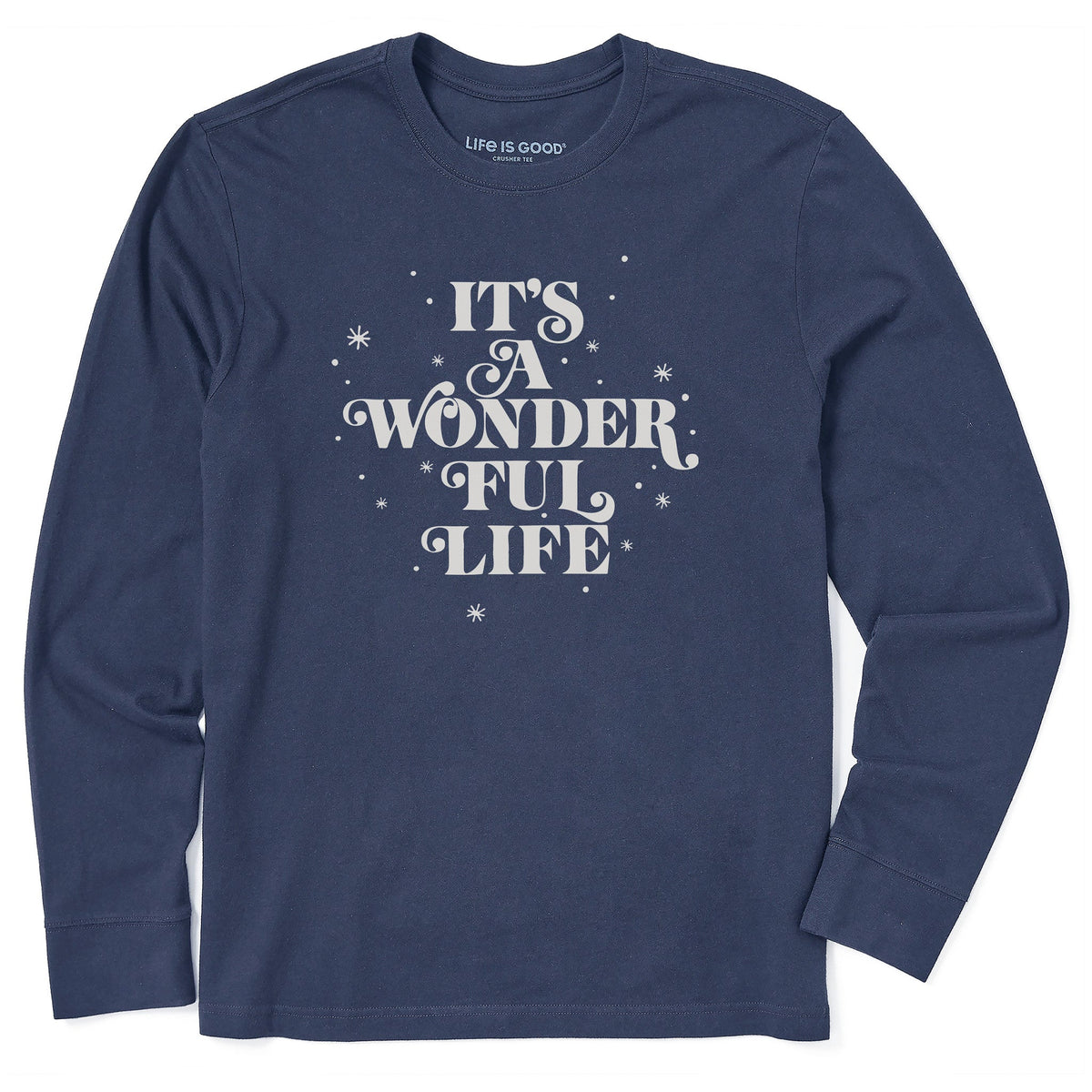 Men's It's a Wonderful Life Stack Long Sleeve Crusher Tee product image 1