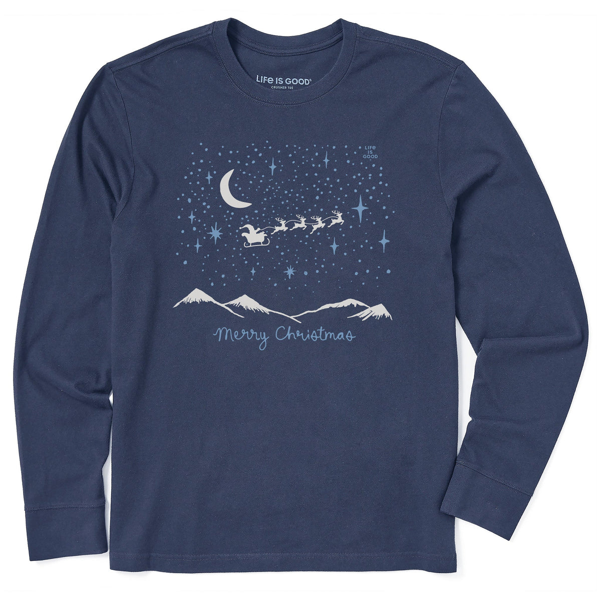 Men's Santa in the Sky Long Sleeve Crusher Tee product image 1