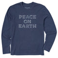 Men's Peace on Earth Sparkle Long Sleeve Crusher Tee product image 1