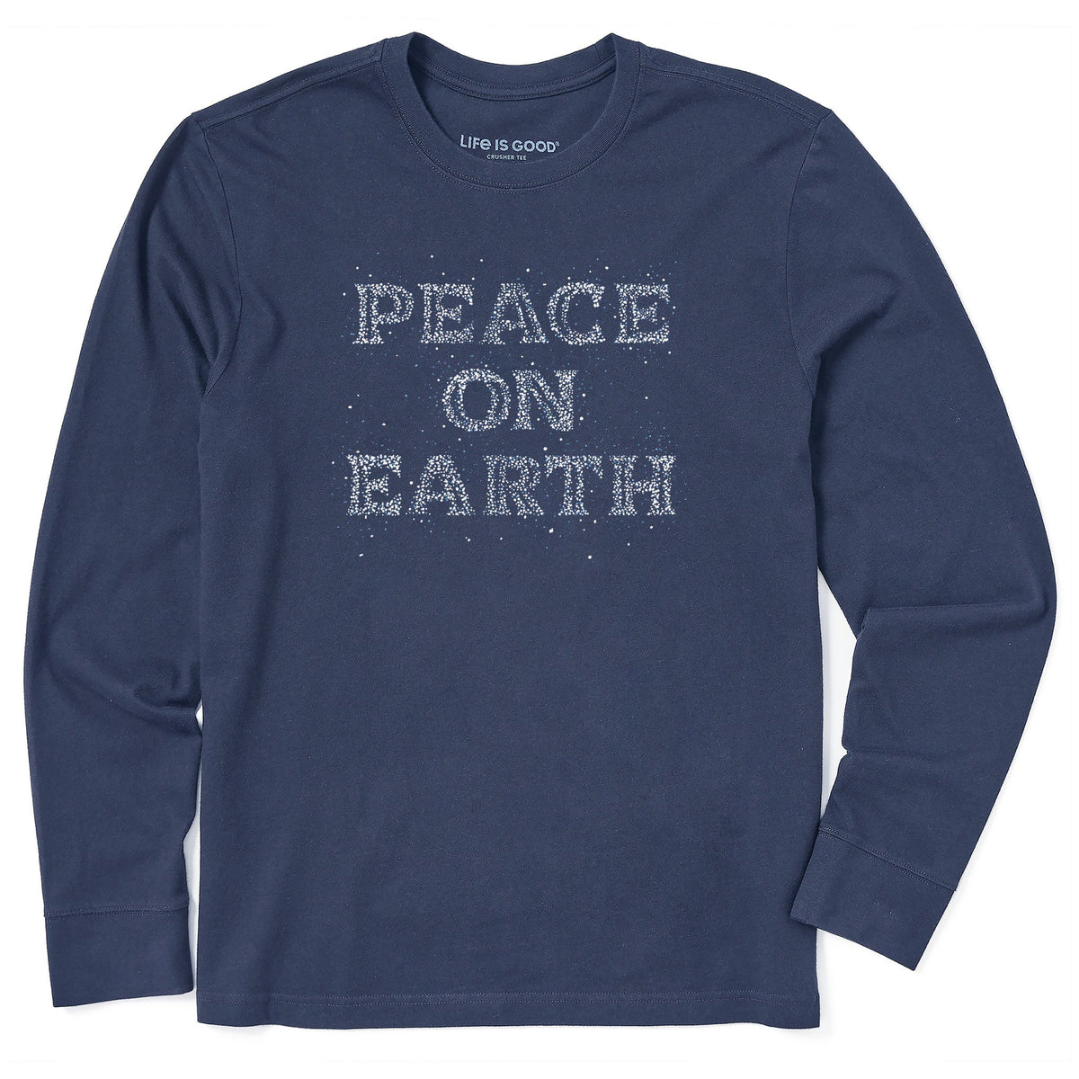 Men's Peace on Earth Sparkle Long Sleeve Crusher Tee product image 1