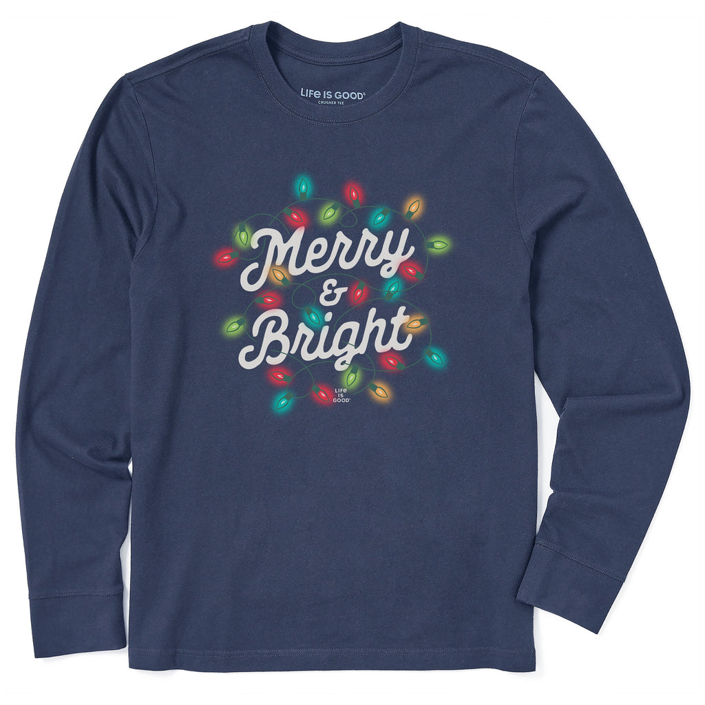 Men's Merry & Bright Lights Long Sleeve Crusher Tee product image 1