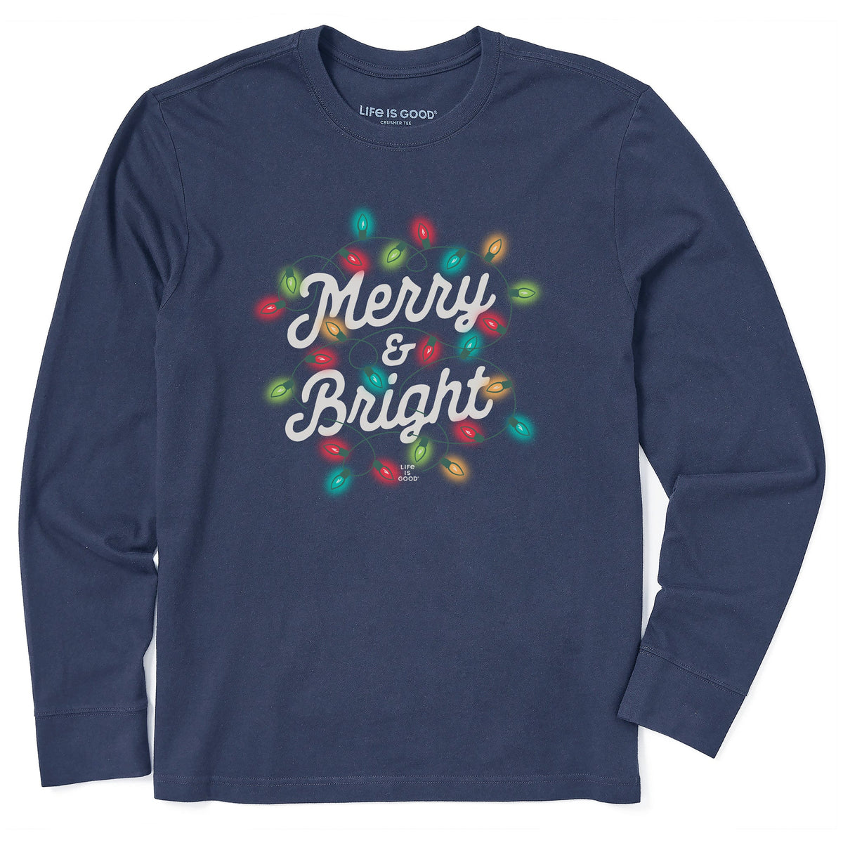 Men's Merry & Bright Lights Long Sleeve Crusher Tee product image 1