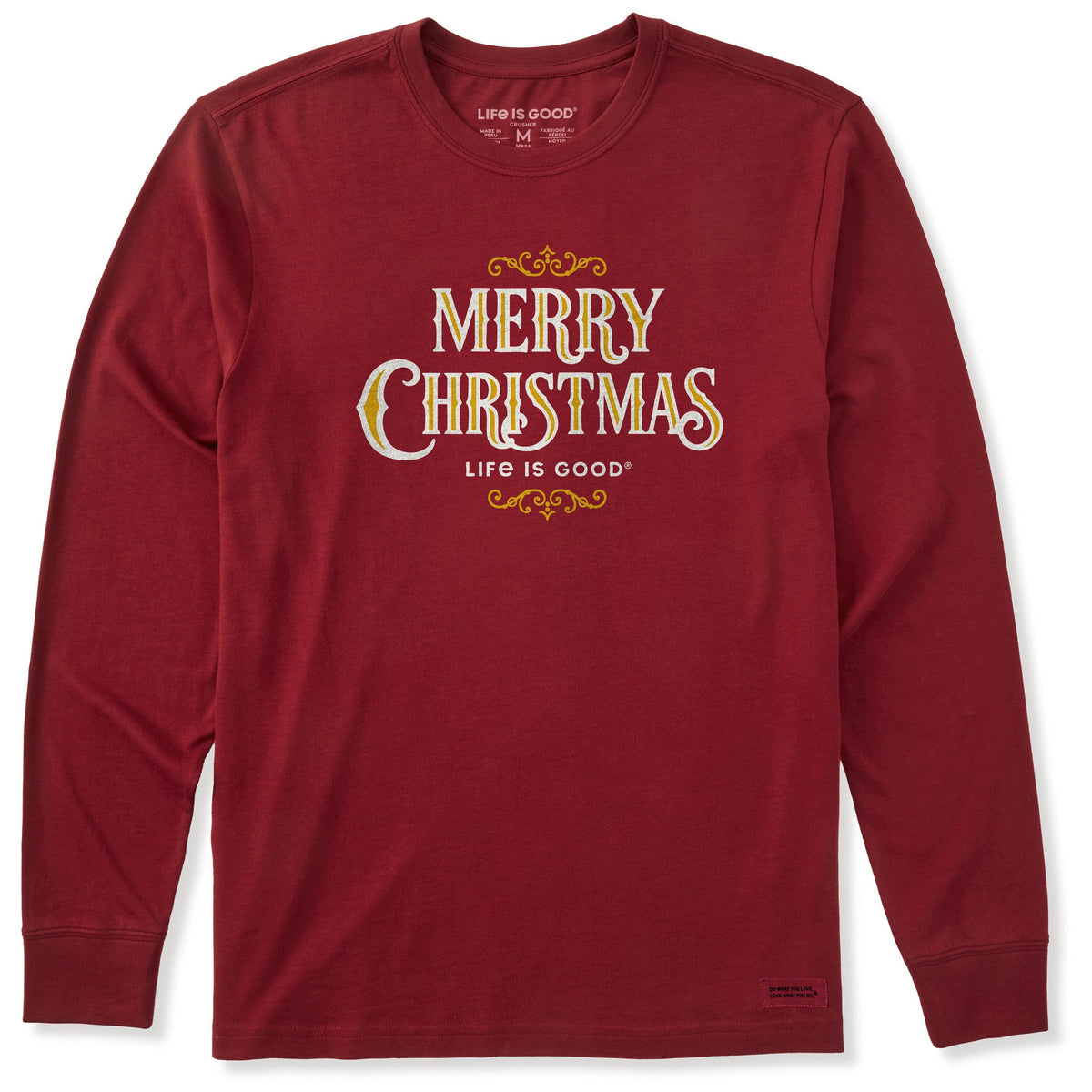 Men's Merry Christmas Decorative Long Sleeve Crusher Tee product image 1