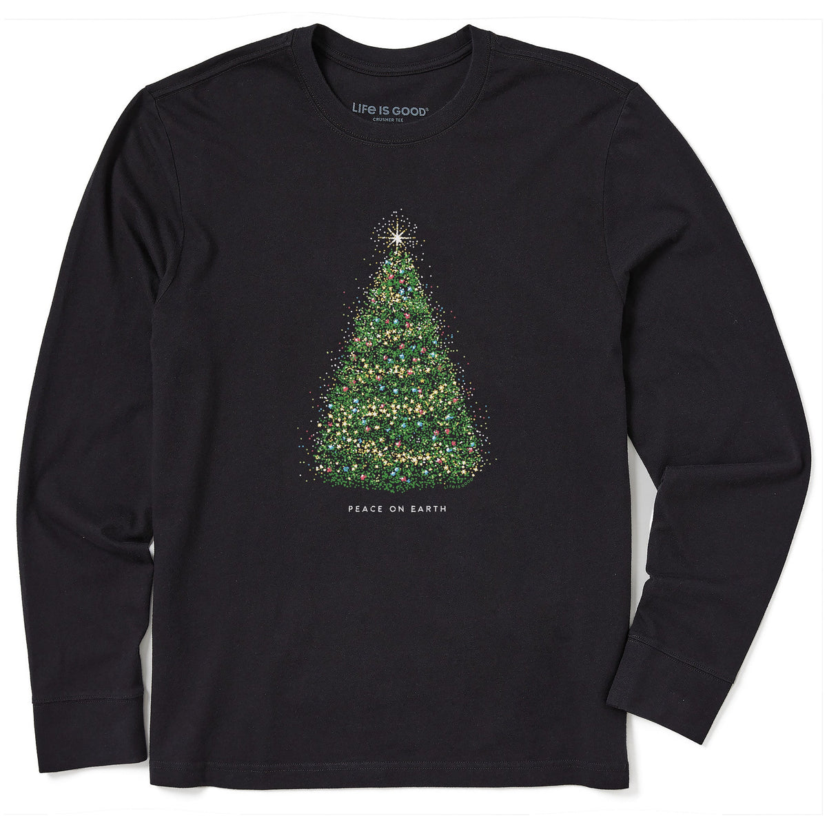 Men's Peace on Earth Tree Long Sleeve Crusher Tee product image 1