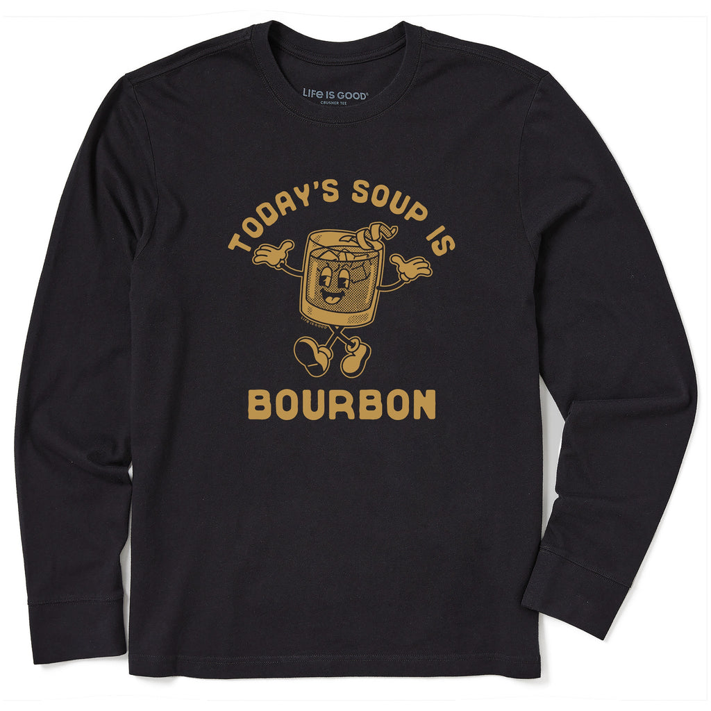 Men's Today's Soup is Bourbon Long Sleeve Crusher Tee product image 1