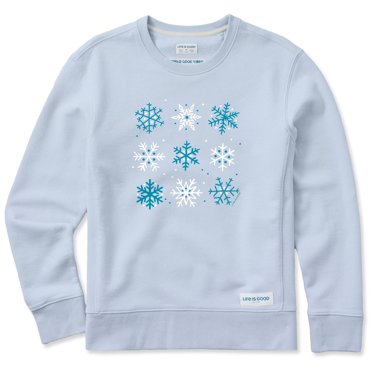 Women's Nine Snowflakes Simply True Fleece Crew