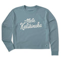 Women's Mele Kalikimaka Script Long Sleeve Crusher Boxy Tee product image 1
