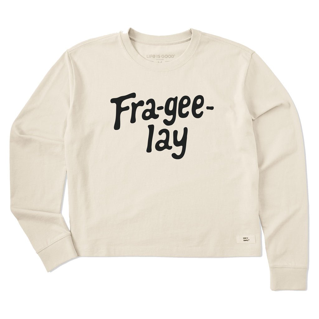 Women's Fra-gee-lay Script Long Sleeve Crusher Boxy Tee product image 1