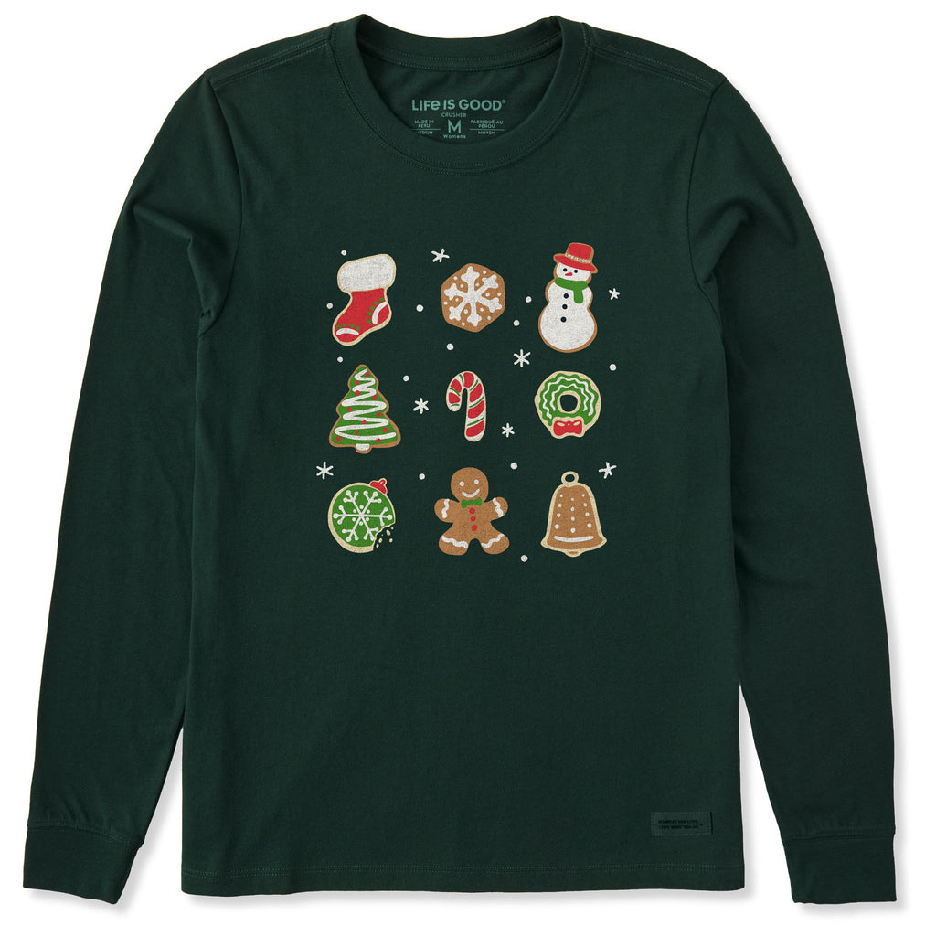 Women's Nine Christmas Cookies Long Sleeve Crusher Tee product image 1