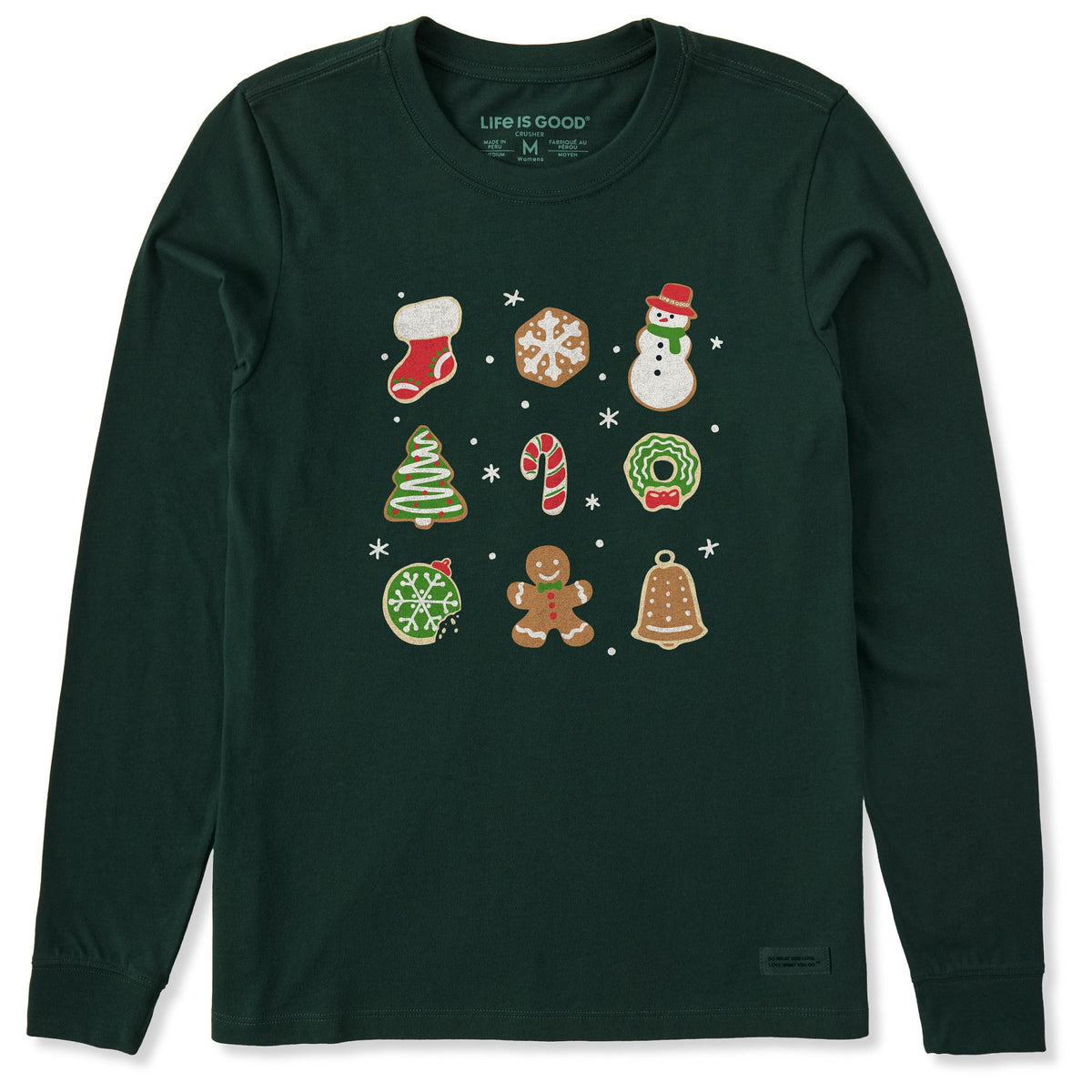 Women's Nine Christmas Cookies Long Sleeve Crusher Tee product image 1