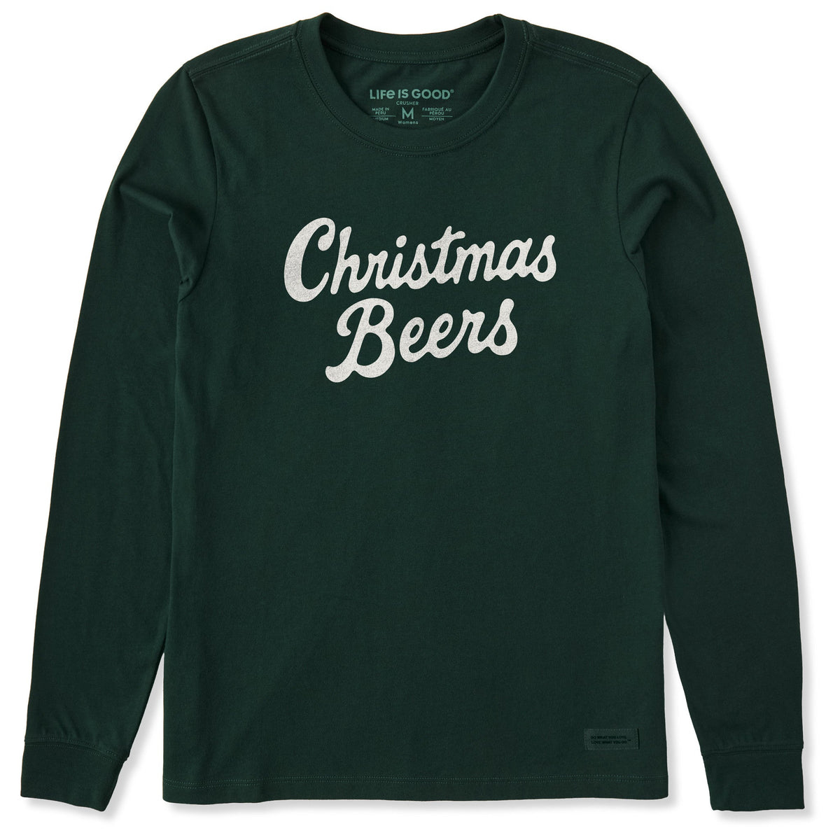 Women's Christmas Beers Script Long Sleeve Crusher Tee product image 1
