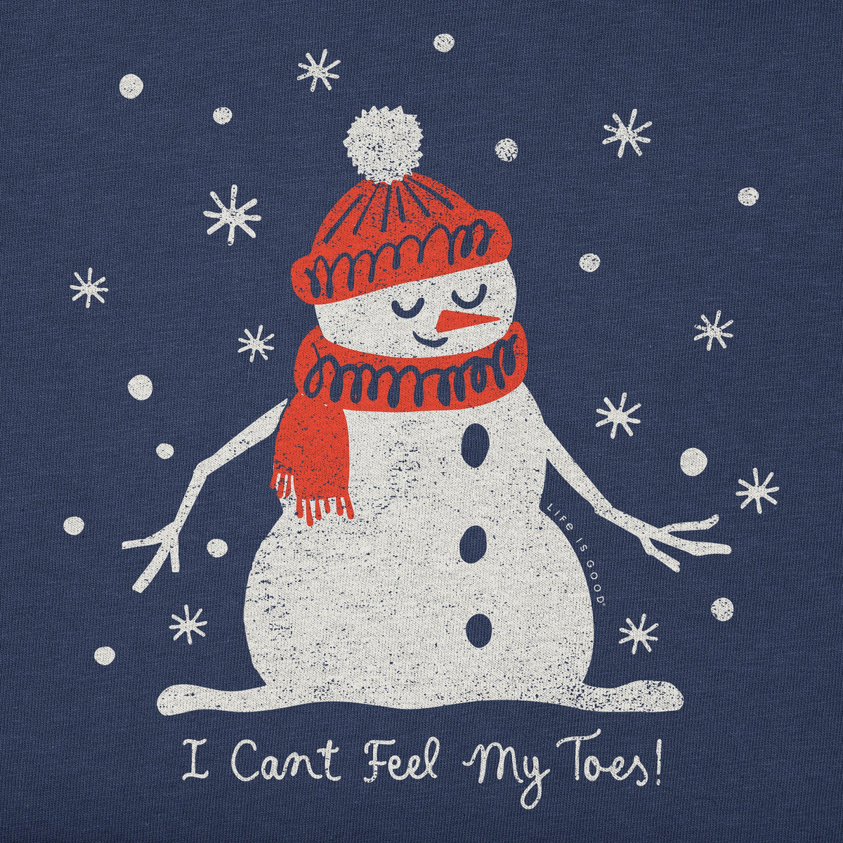 Women's I Can't Feel My Toes Snowman Long Sleeve Crusher Tee