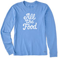 Women's All the Food Script Long Sleeve Crusher Tee product image 1