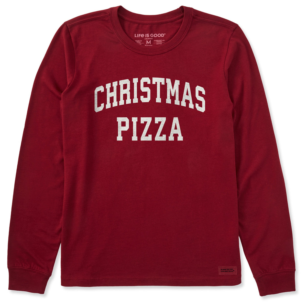 Women's Christmas Pizza Arch Long Sleeve Crusher Tee product image 1