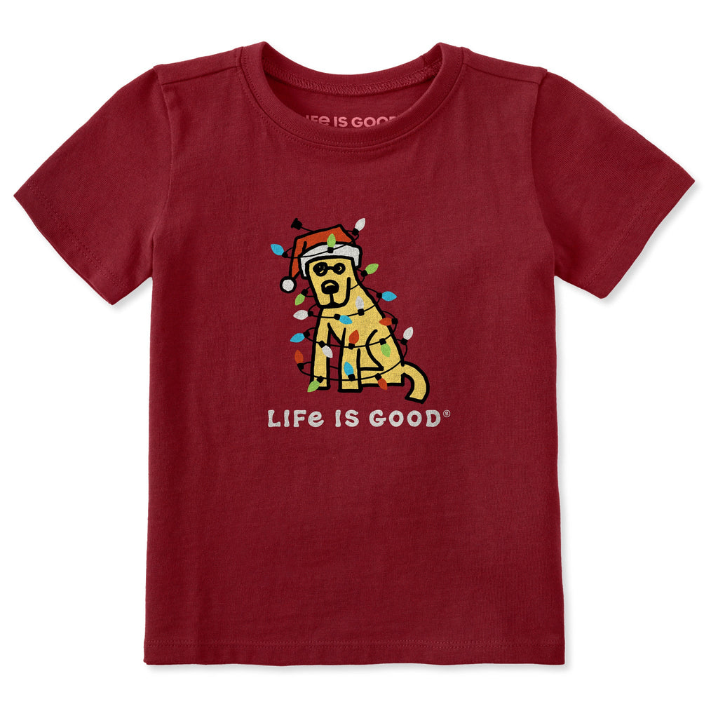 Toddler Rocket Christmas Lights Short Sleeve Crusher Tee