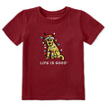 Toddler Rocket Christmas Lights Short Sleeve Crusher Tee