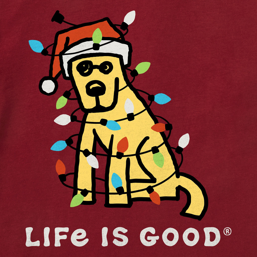 Toddler Rocket Christmas Lights Short Sleeve Crusher Tee