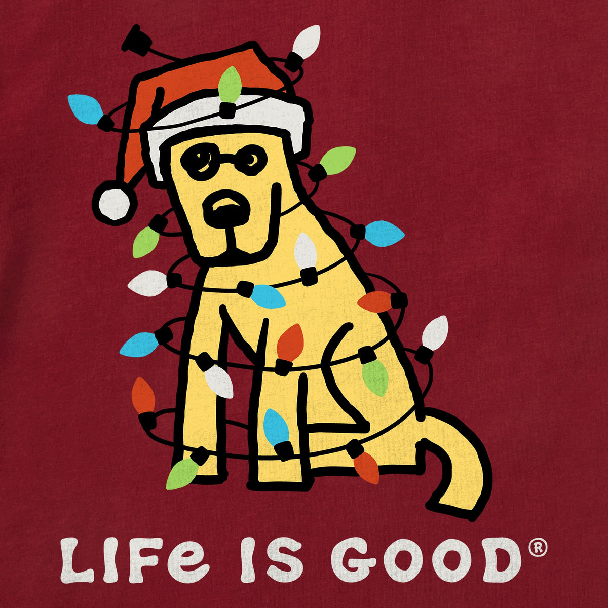 Toddler Rocket Christmas Lights Short Sleeve Crusher Tee