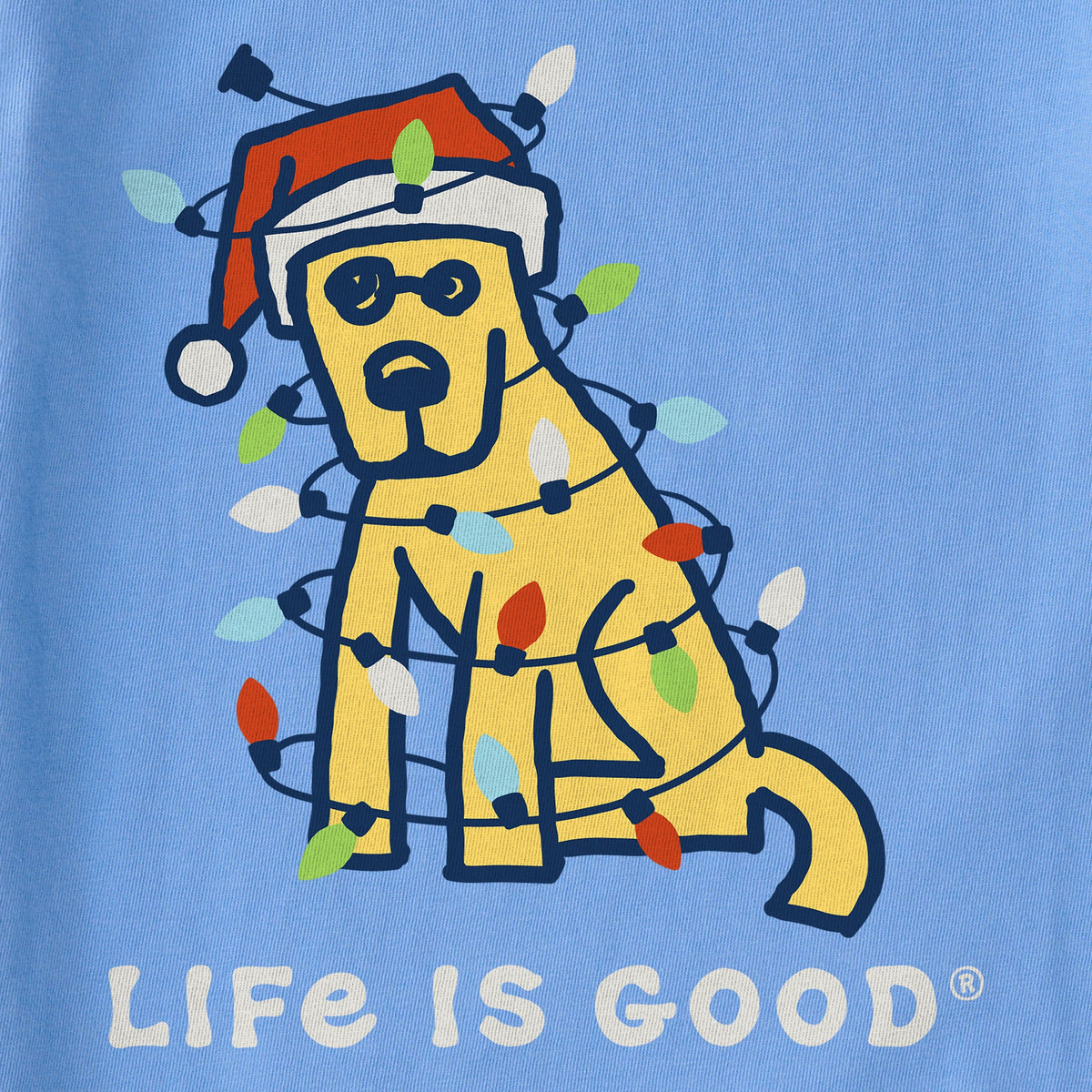 Kids Rocket Christmas Lights Long Sleeve Crusher Tee