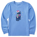 Kids Lil Winter Cat Long Sleeve Crusher Tee
