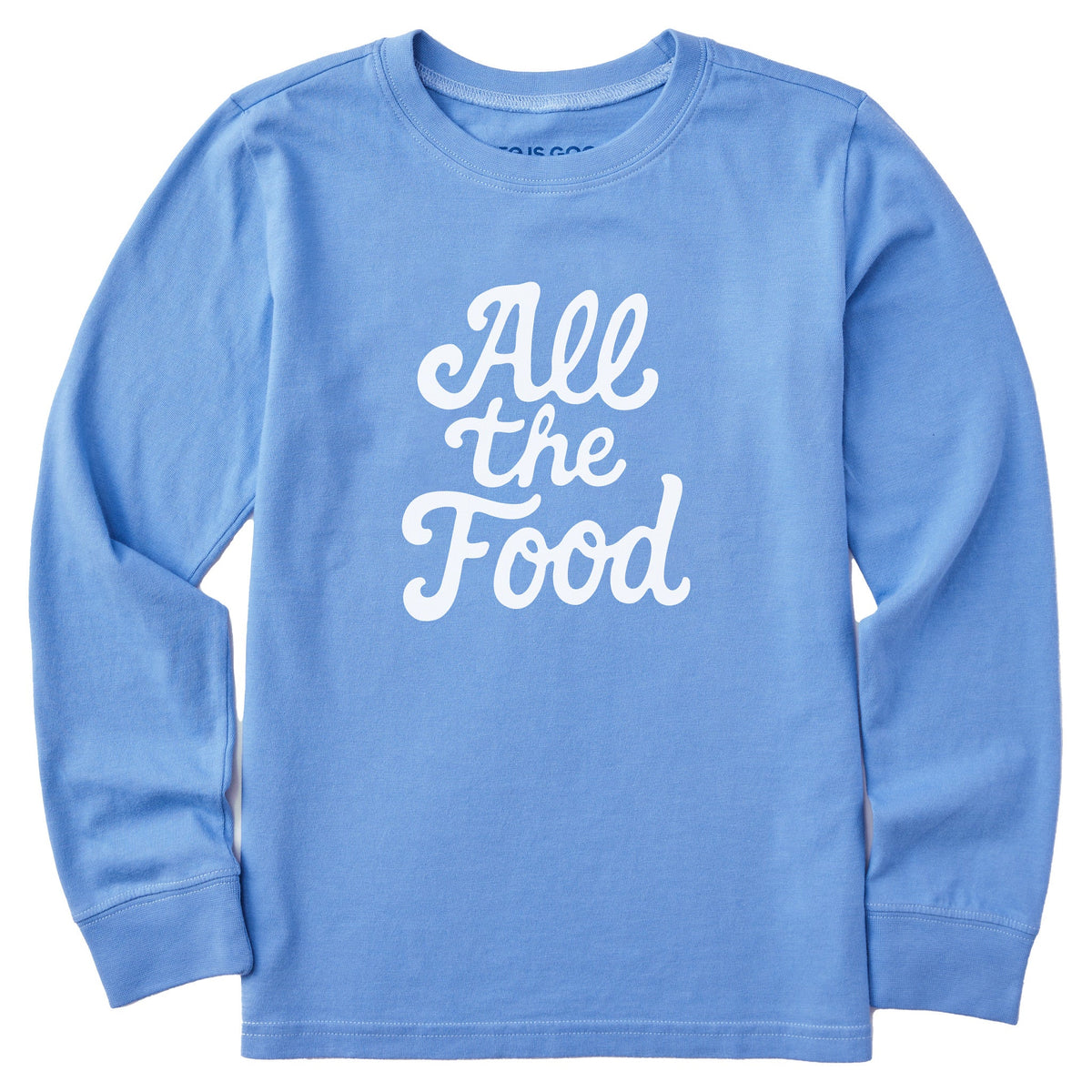 Kids All the Food Script Long Sleeve Crusher Tee product image 1