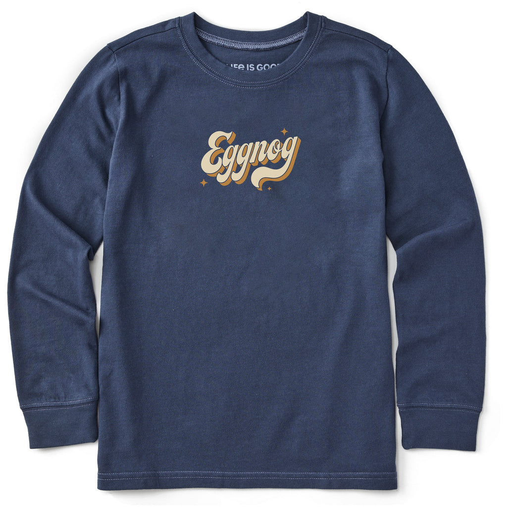 Kids Eggnog Script Long Sleeve Crusher Tee product image 1
