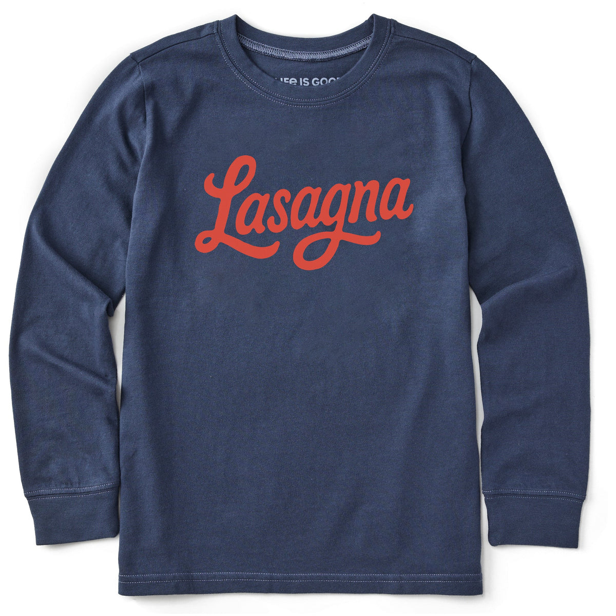 Kids Lasagna Script Long Sleeve Crusher Tee product image 1