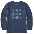 Kids Nine Snowflakes Long Sleeve Crusher Tee product image 1