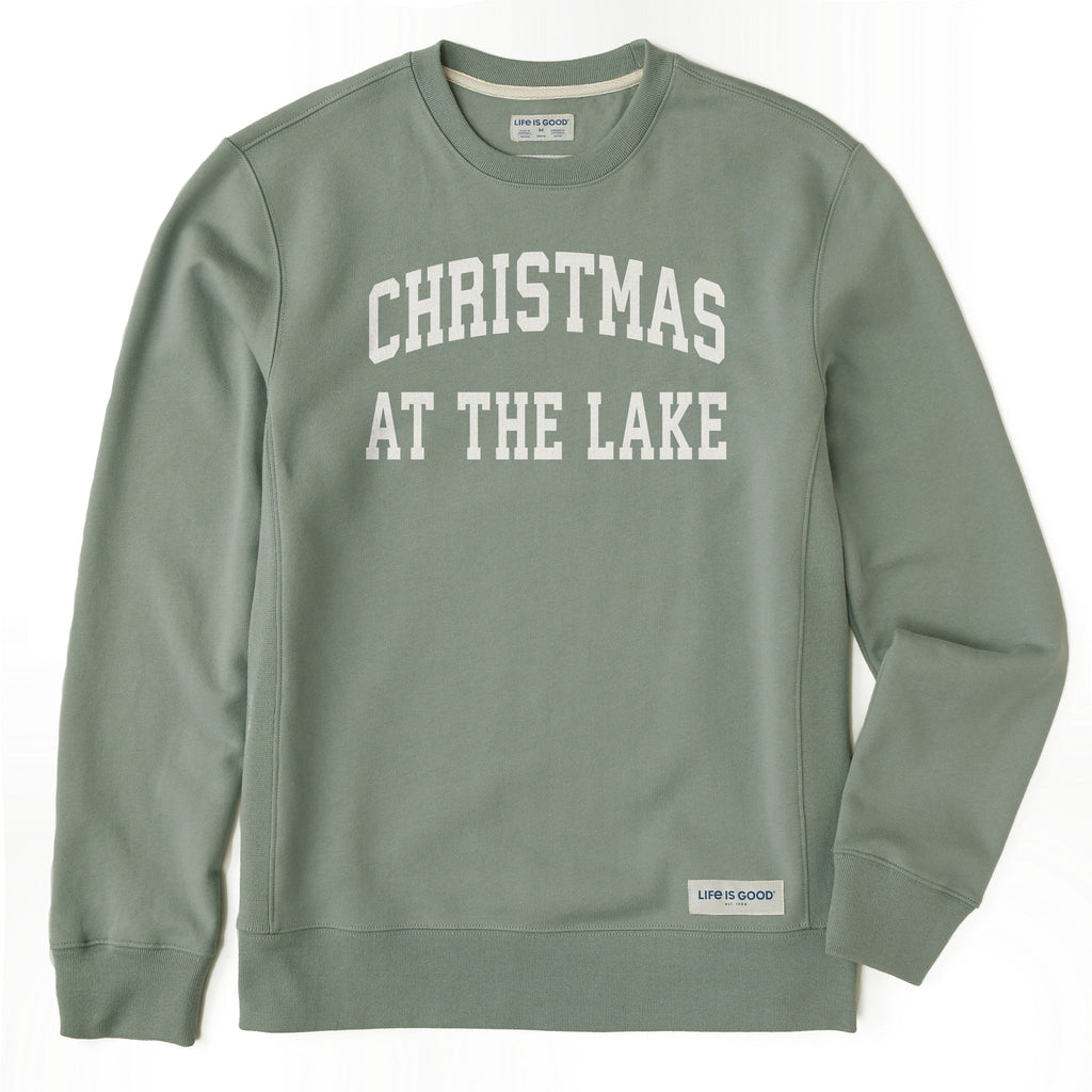 Men's Christmas at the Lake Arch Simply True Fleece Crew