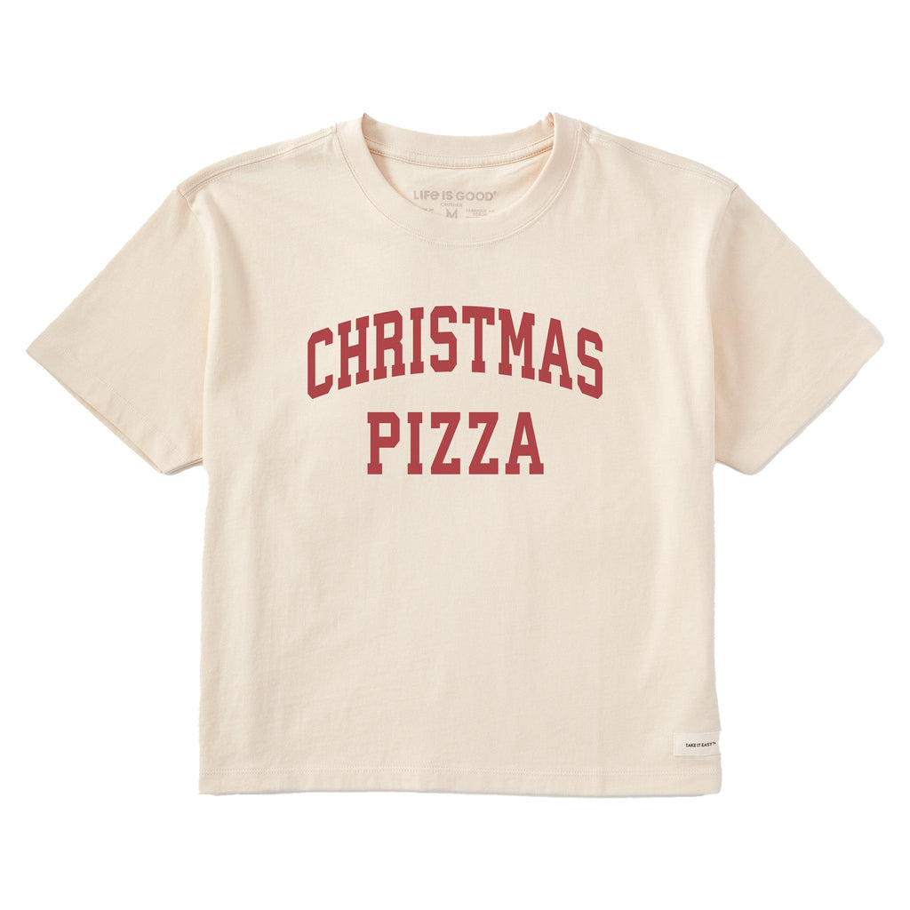 Women's Christmas Pizza Arch Short Sleeve Crusher Boxy Tee product image 1